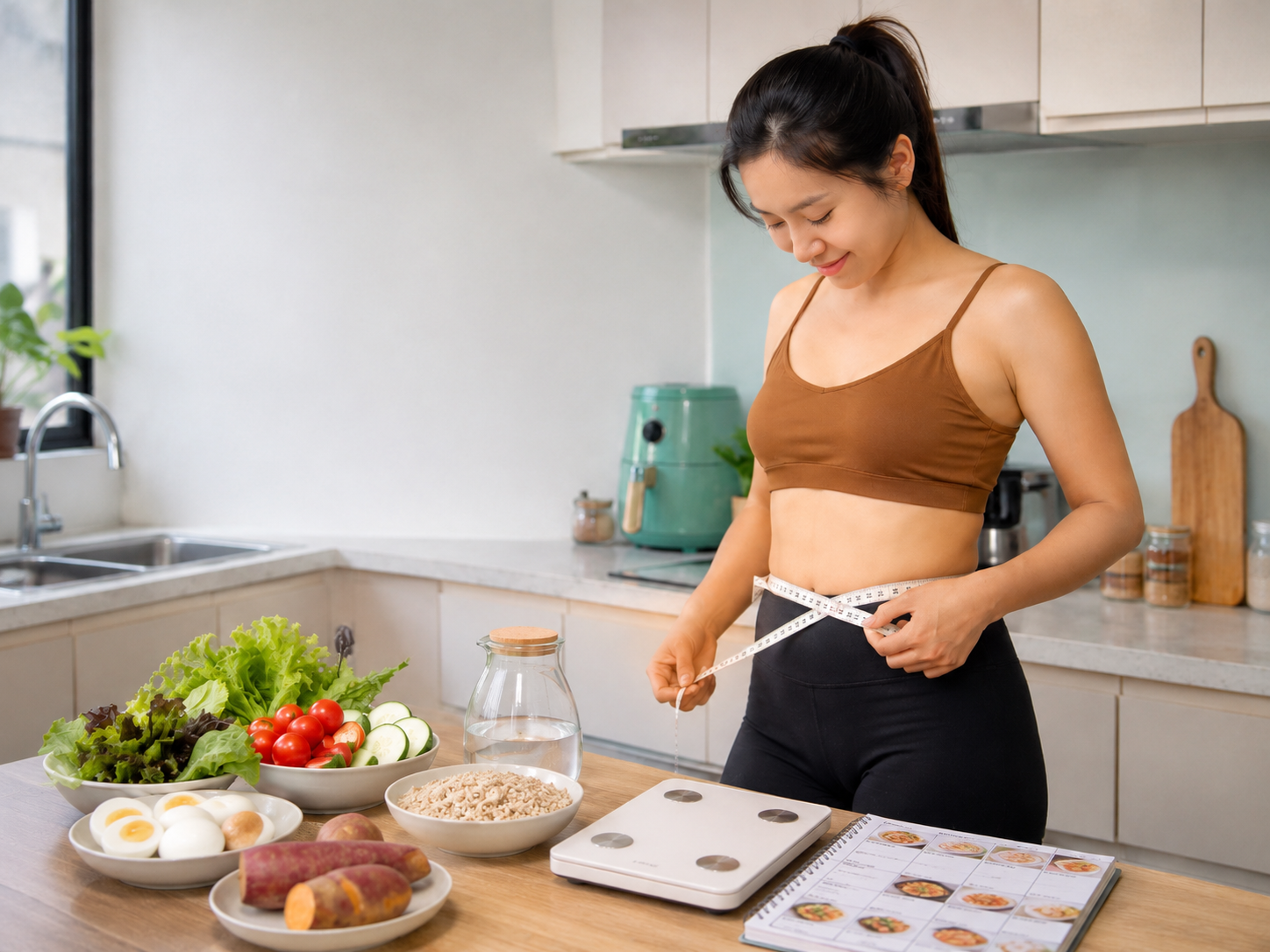 Kiểm soát cân nặng sau khi áp dụng thực đơn giảm cân 1 tuần giảm 6kg đây