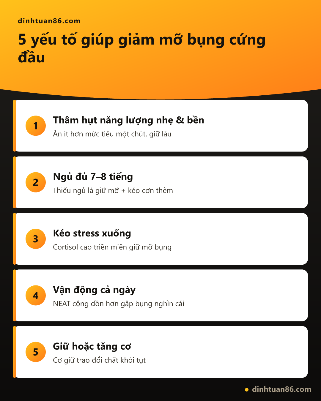 5 yếu tố giúp giảm mỡ bụng cứng đầu
