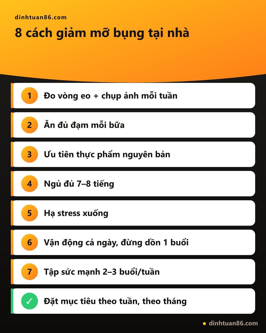 8 cách giảm mỡ bụng tại nhà đơn giản