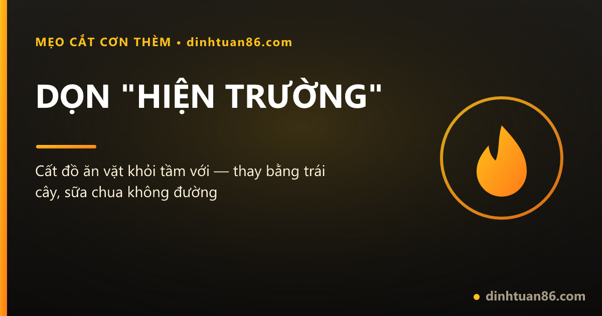 Dọn hiện trường chống thèm ăn không kiểm soát về đêm bằng trái cây và sữa chua không đường