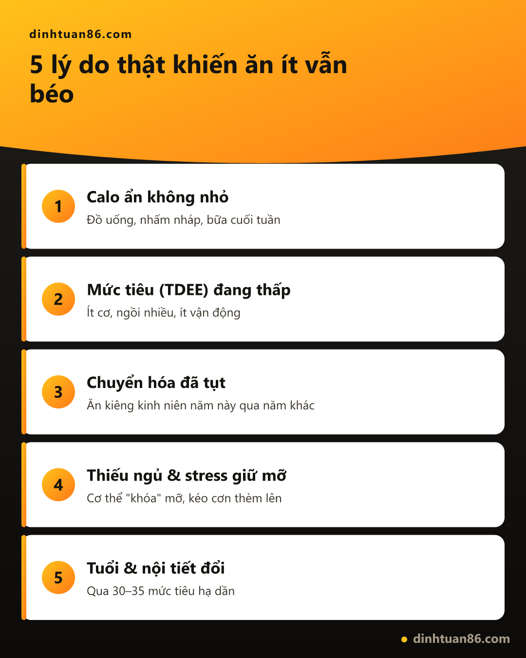 5 lý do thật khiến ăn ít vẫn béo
