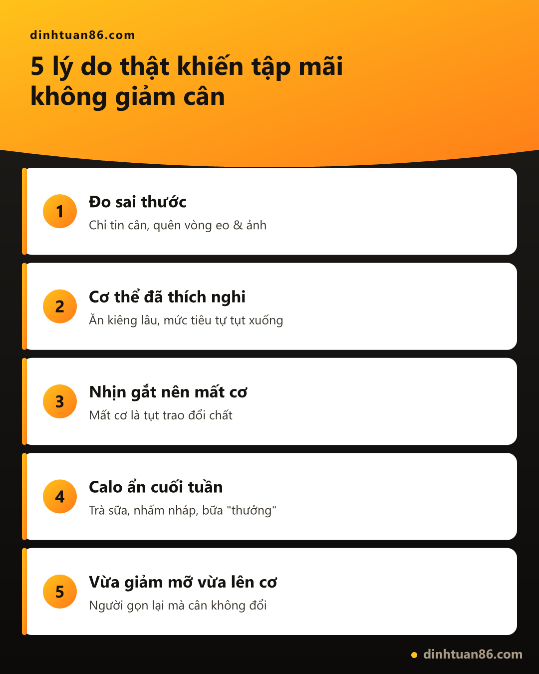 5 lý do thật khiến tập mãi không giảm cân